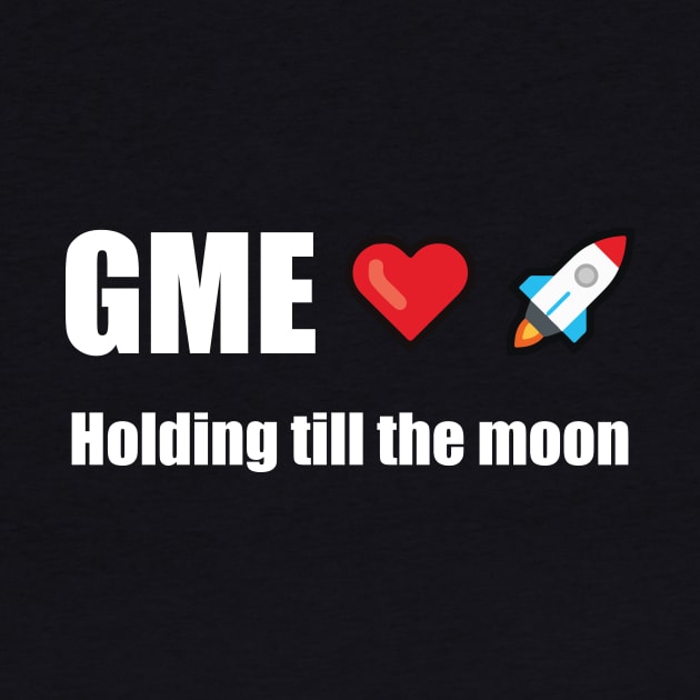 Gamestop gme holding untill the moon by SkelBunny